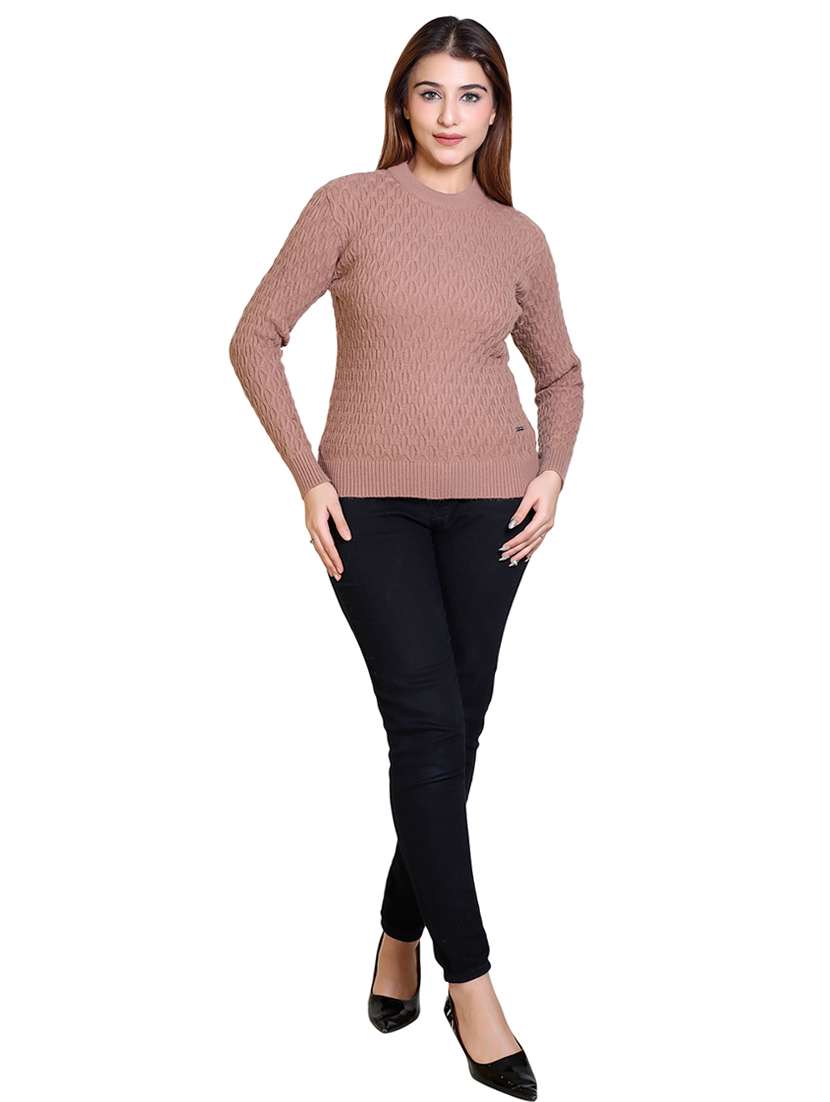 women self designed long sleeve pullover - 21543008 - Standard Image - 4