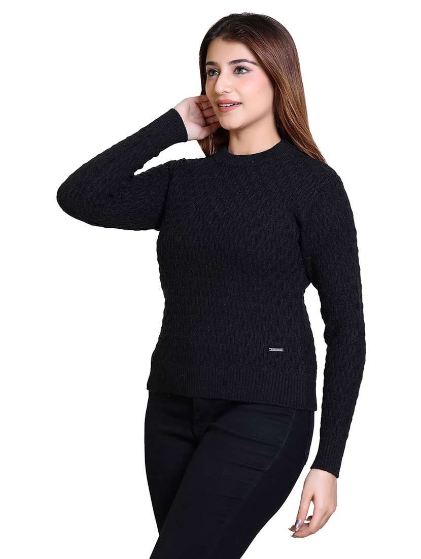 women self designed long sleeve pullover - 21543011 -  Standard Image - 1