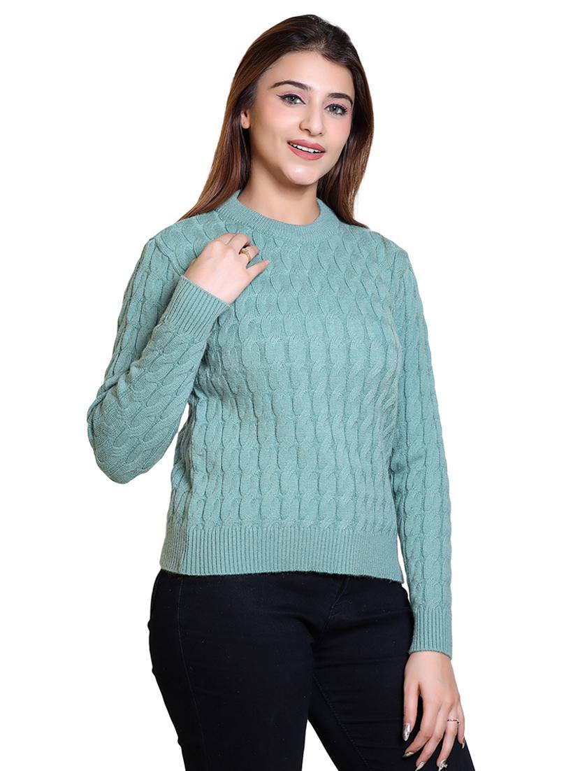 women self designed long sleeve pullover - 21543012 - Standard Image - 1