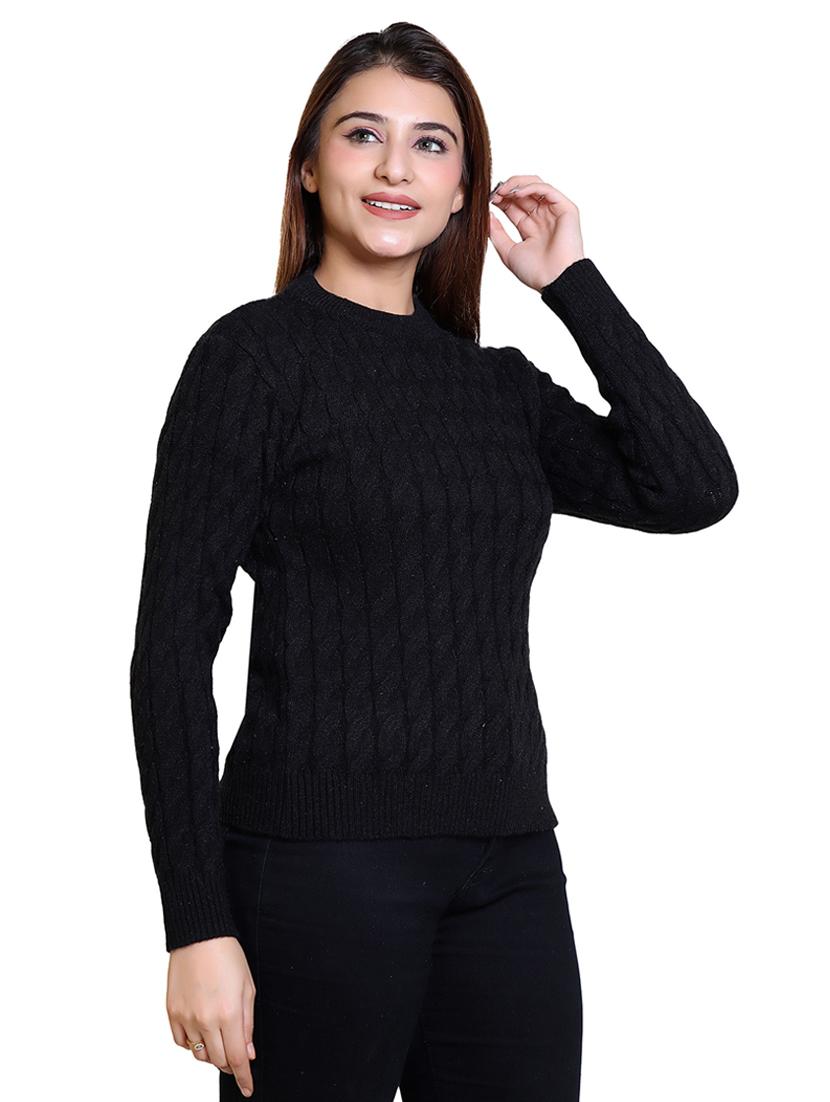women self designed long sleeve pullover - 21543014 - Standard Image - 1