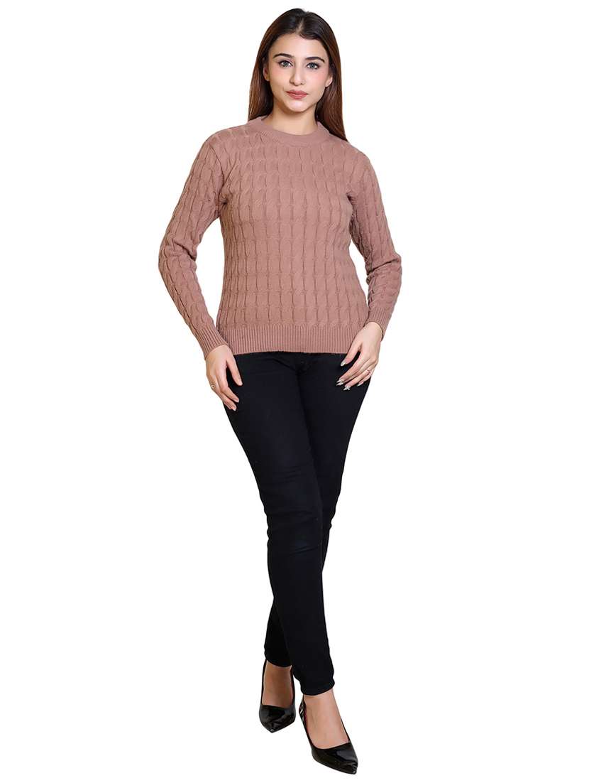 women self designed long sleeve pullover - 21543017 - Standard Image - 4