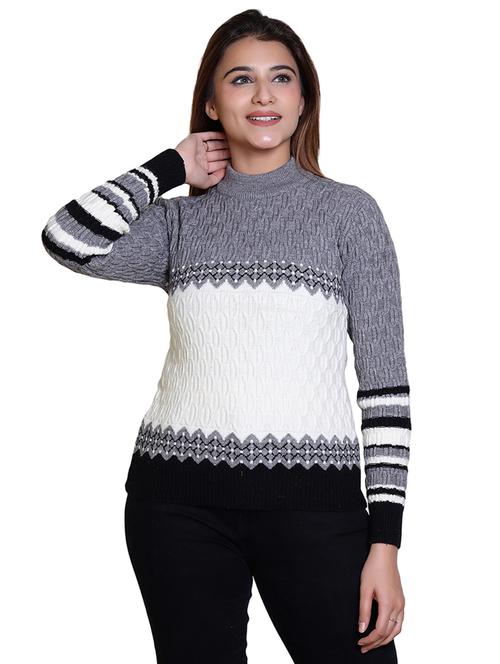 women color blocked long sleeve pullover - 21543030 - Standard Image - 0