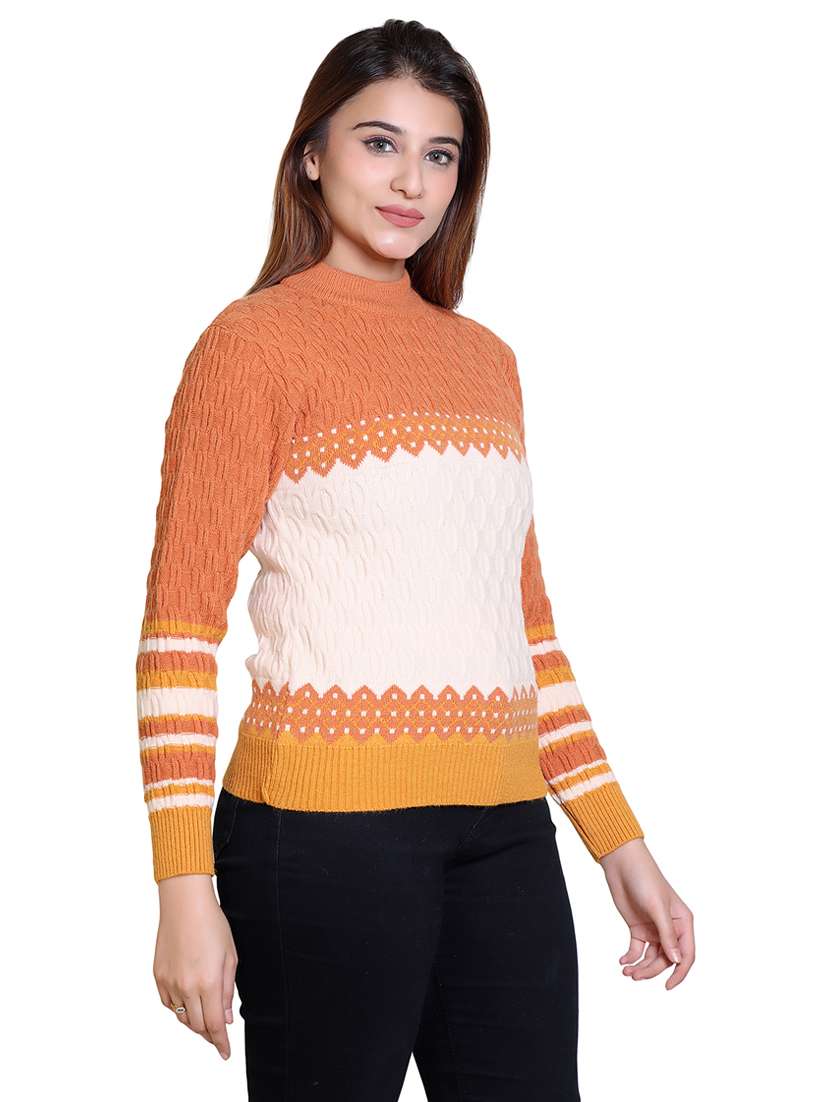 women color blocked long sleeve pullover - 21543032 -  Standard Image - 1