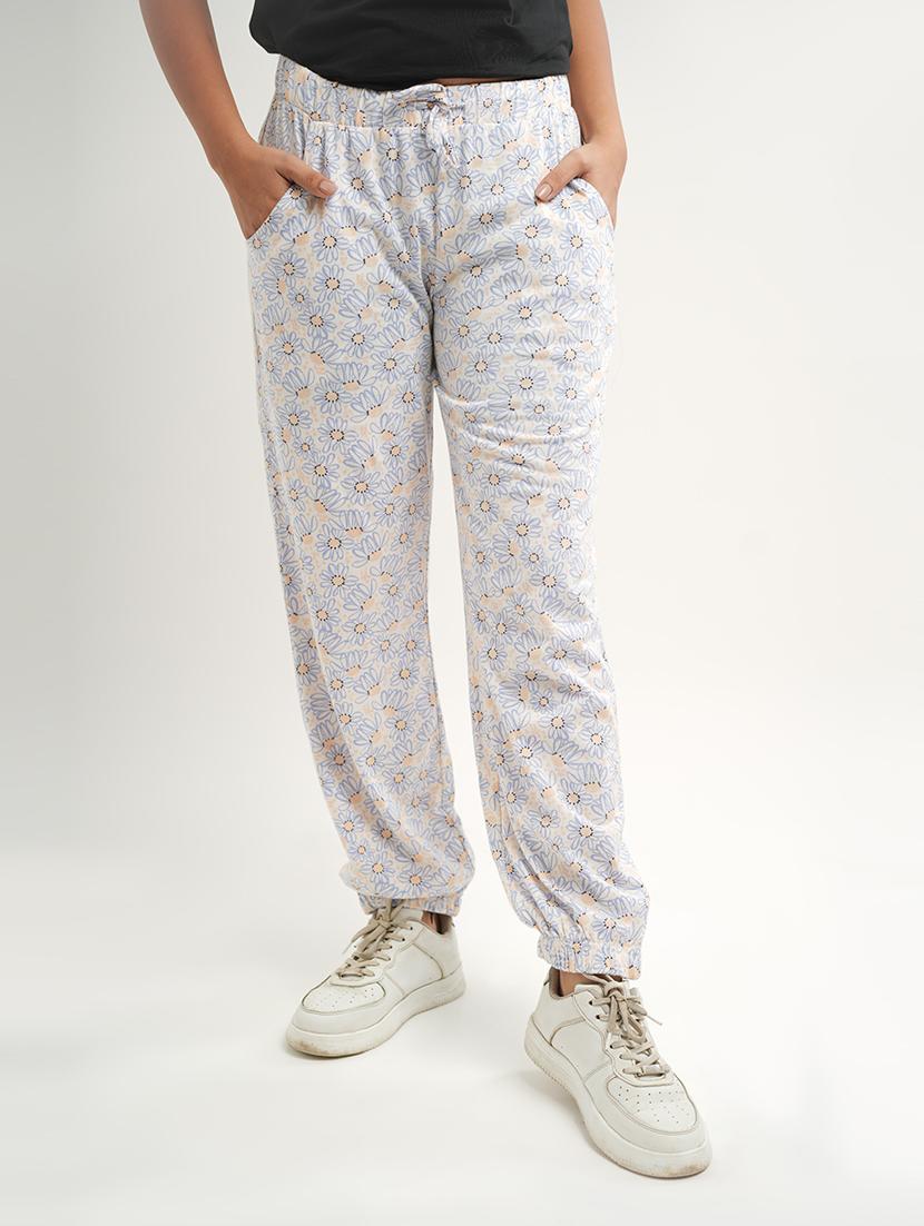 women printed mid rise pajama - 21543472 - Standard Image - 1