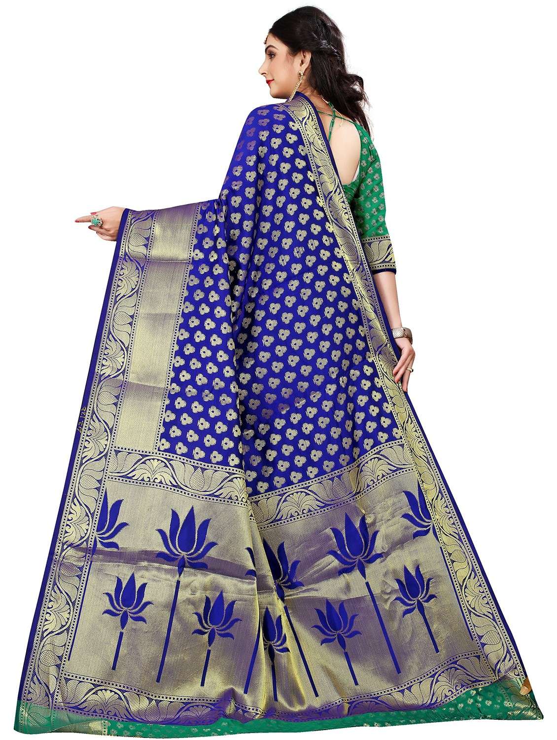 women self design half & half saree - 21544265 -  Standard Image - 1