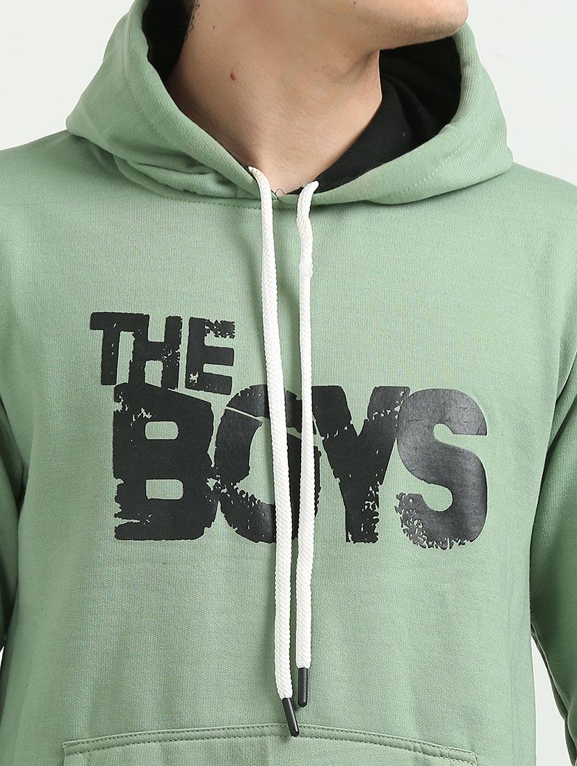 men front print hood neck sweatshirt - 21544294 - Standard Image - 4