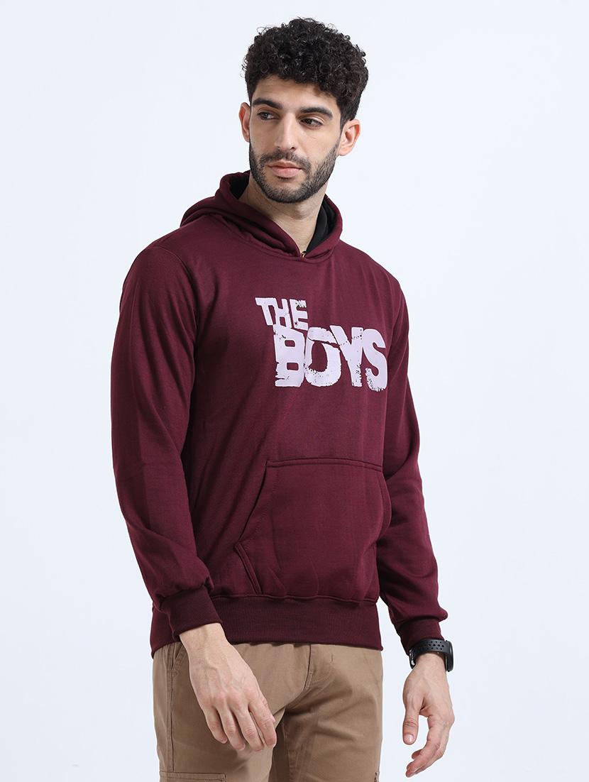men chest print hooded sweatshirt - 21544296 - Standard Image - 1