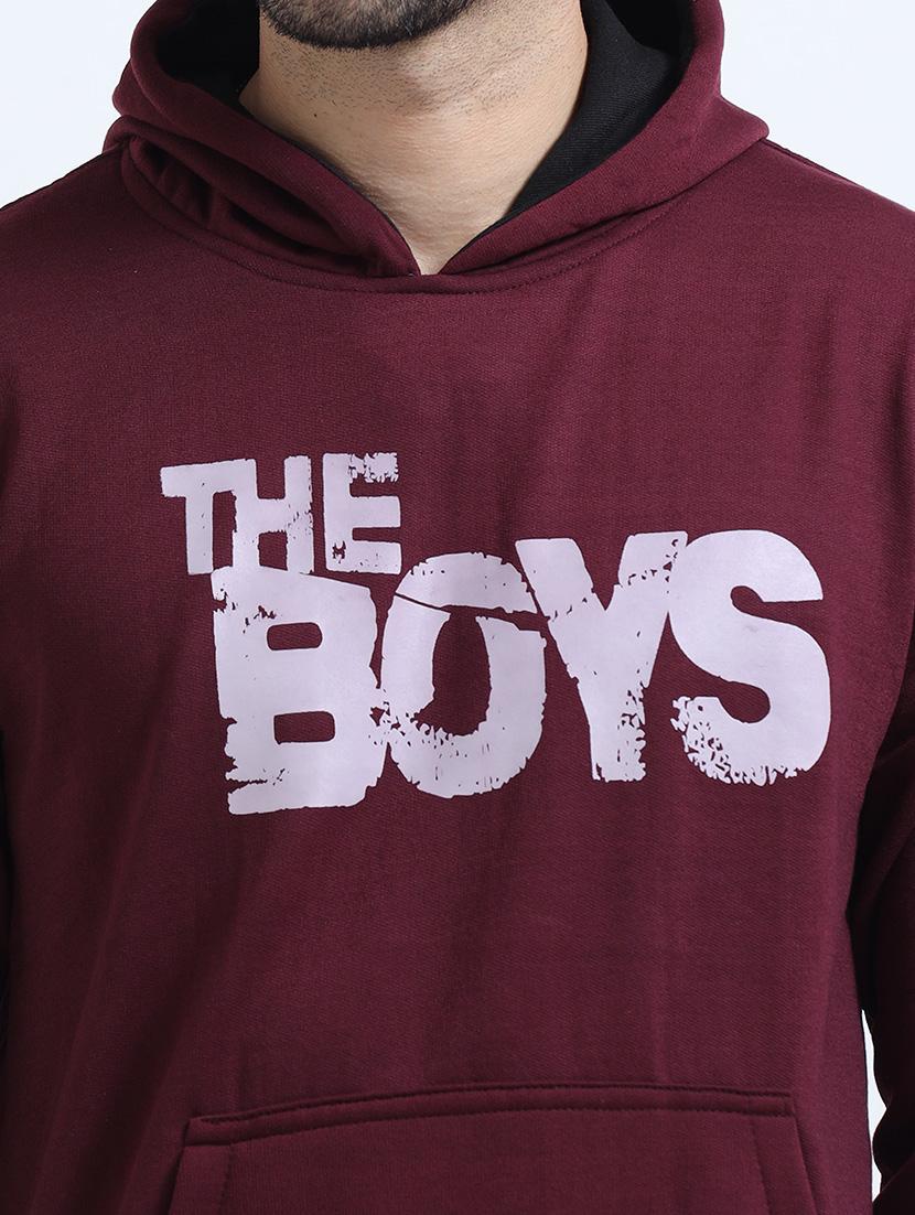 men chest print hooded sweatshirt - 21544296 - Standard Image - 4