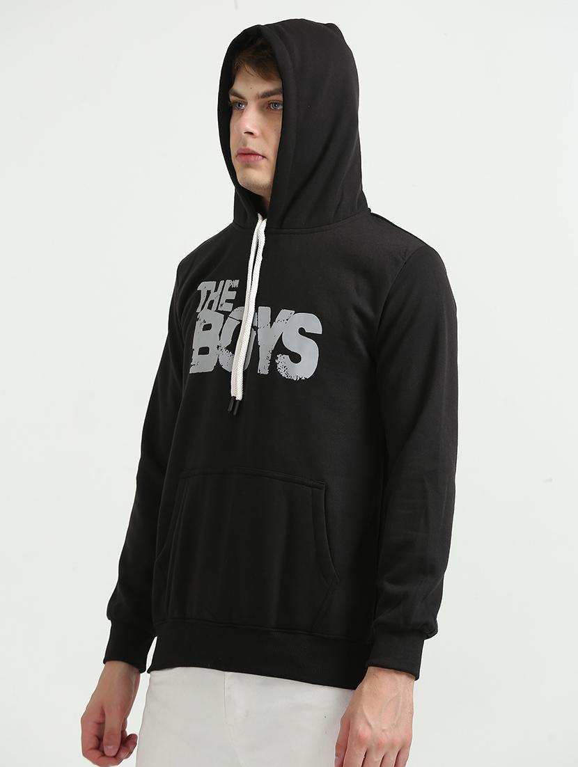 men chest print hooded sweatshirt - 21544299 - Standard Image - 1