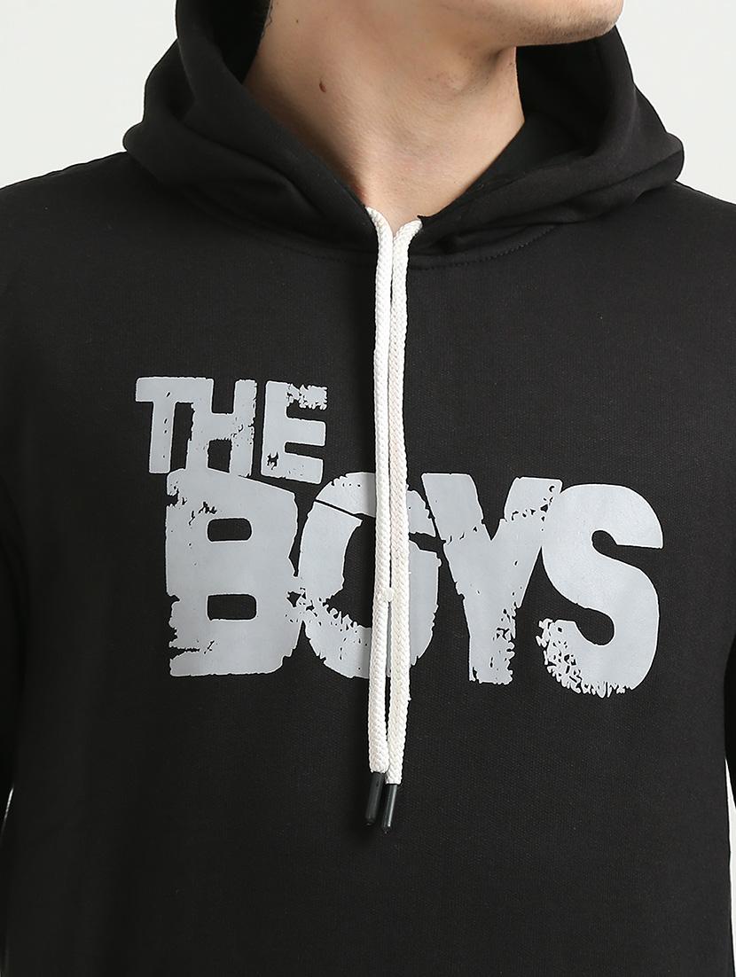 men chest print hooded sweatshirt - 21544299 - Standard Image - 4