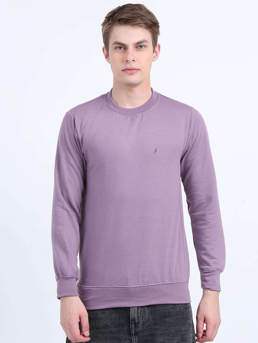 men solid long sleeve sweatshirt