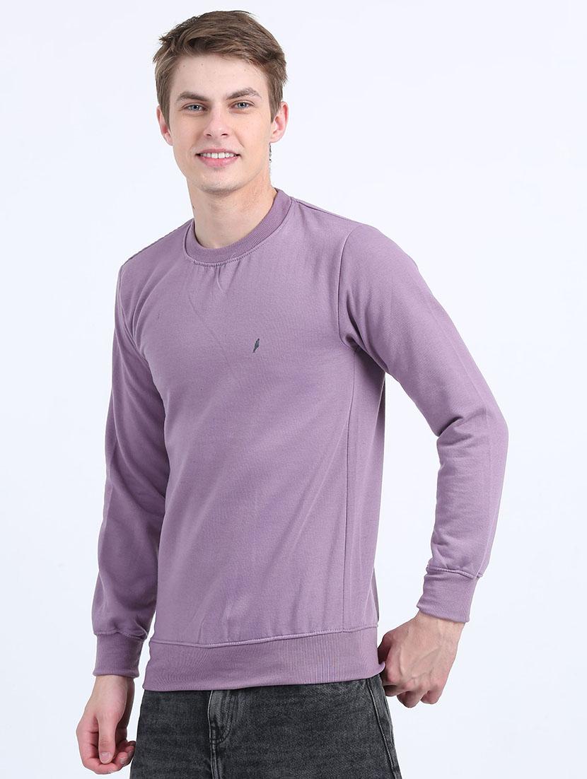 men solid long sleeve sweatshirt - 21544300 - Standard Image - 1