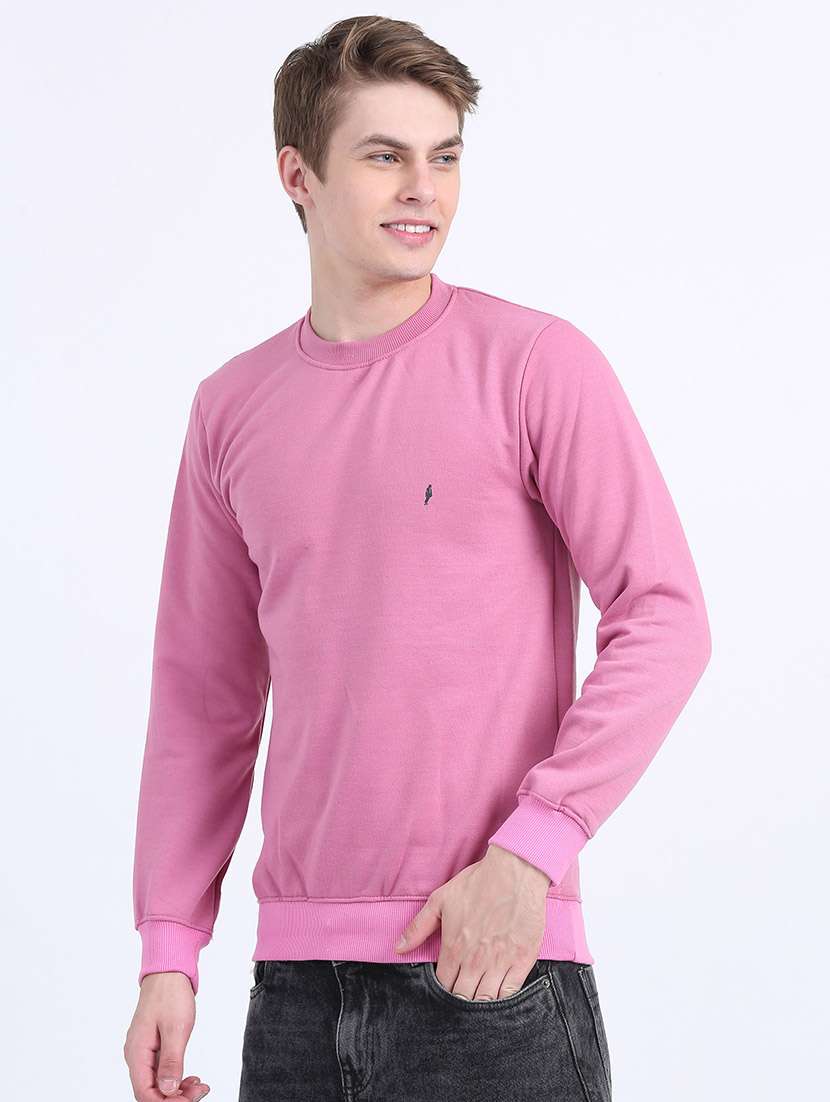 men solid long sleeve sweatshirt - 21544301 -  Standard Image - 1