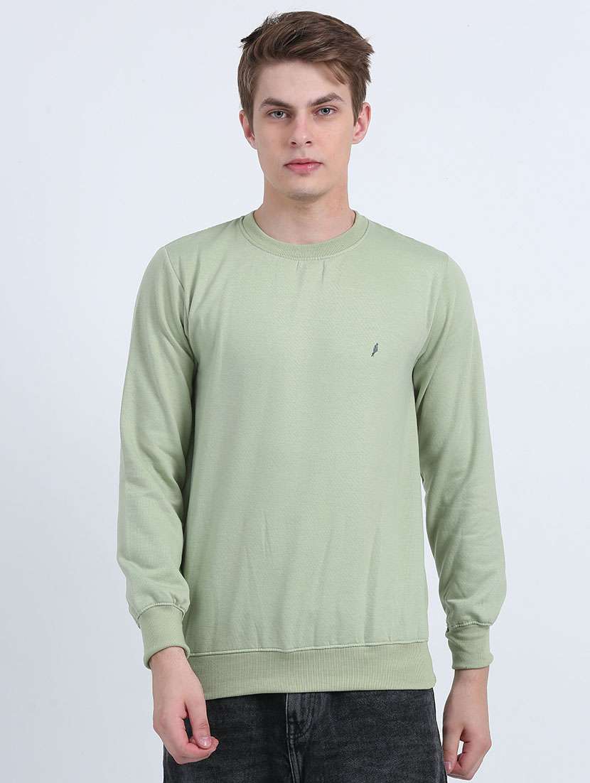 men solid long sleeve sweatshirt