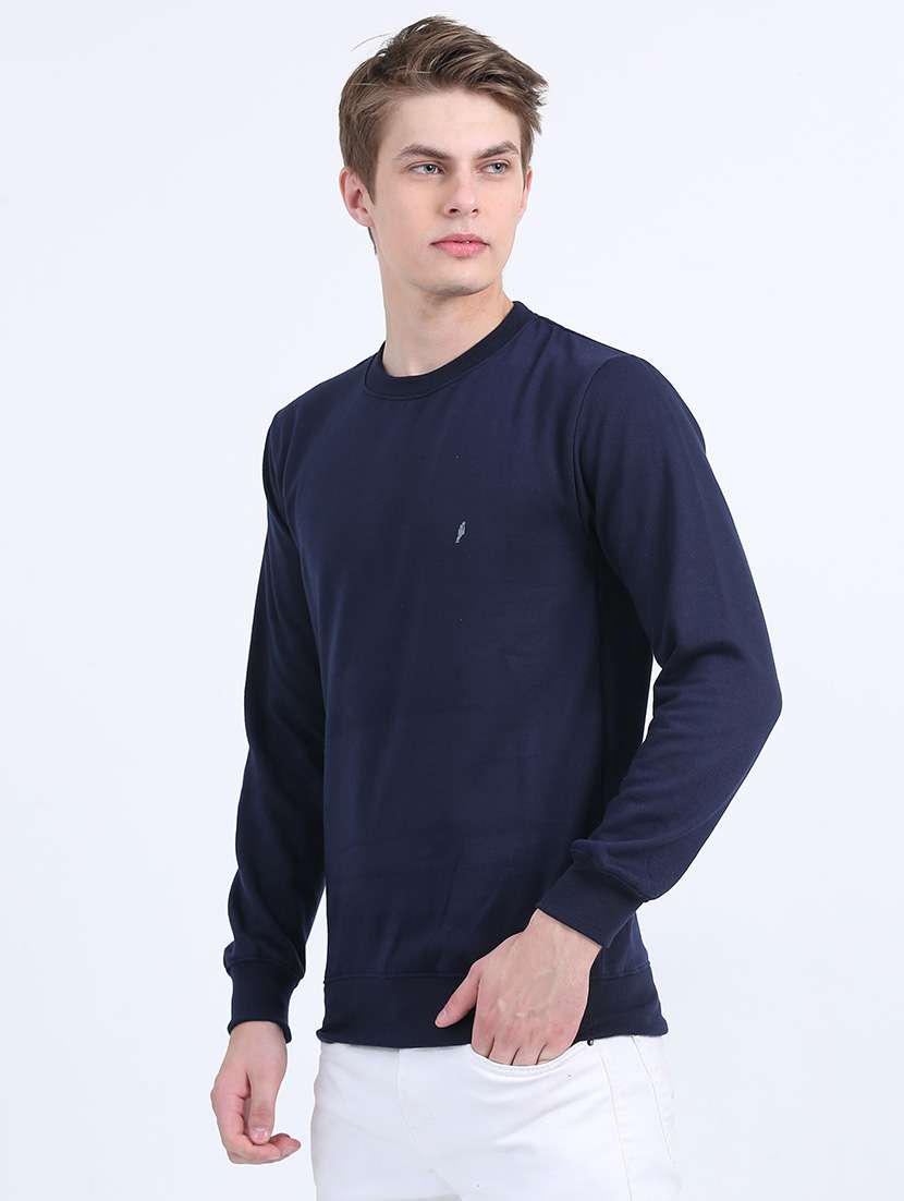 men solid long sleeve sweatshirt - 21544303 -  Standard Image - 1