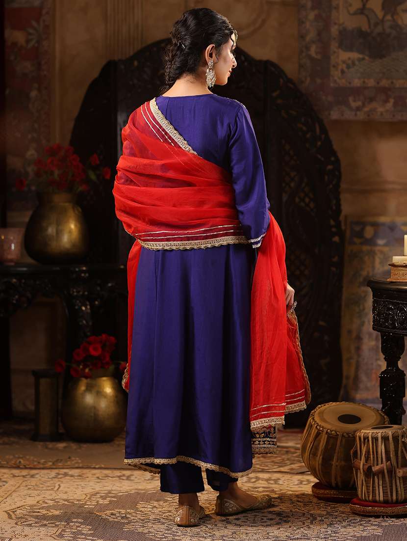 women gota patti kurta pant with dupatta suit set - 21544558 -  Standard Image - 1