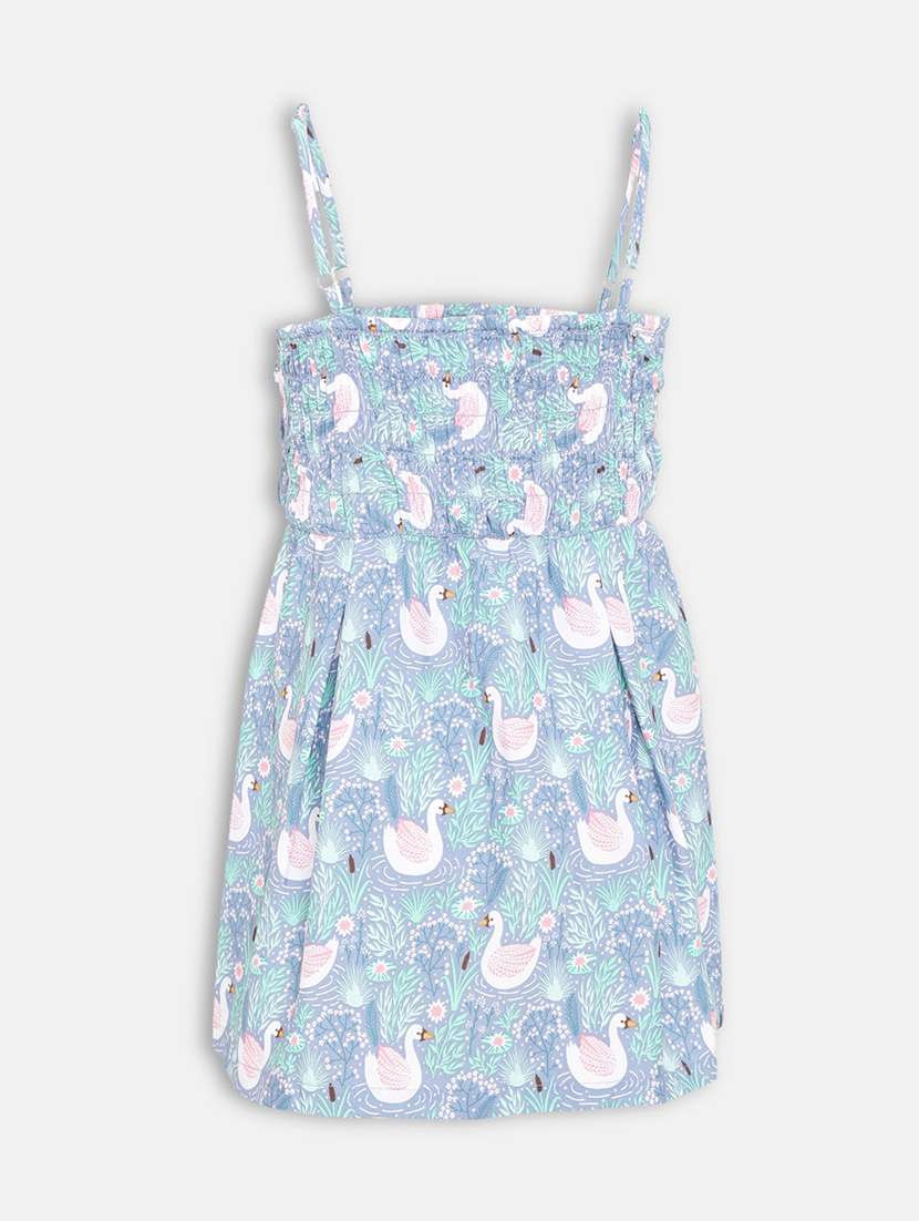 girls floral printed fit & flare dress - 21544649 - Standard Image - 1