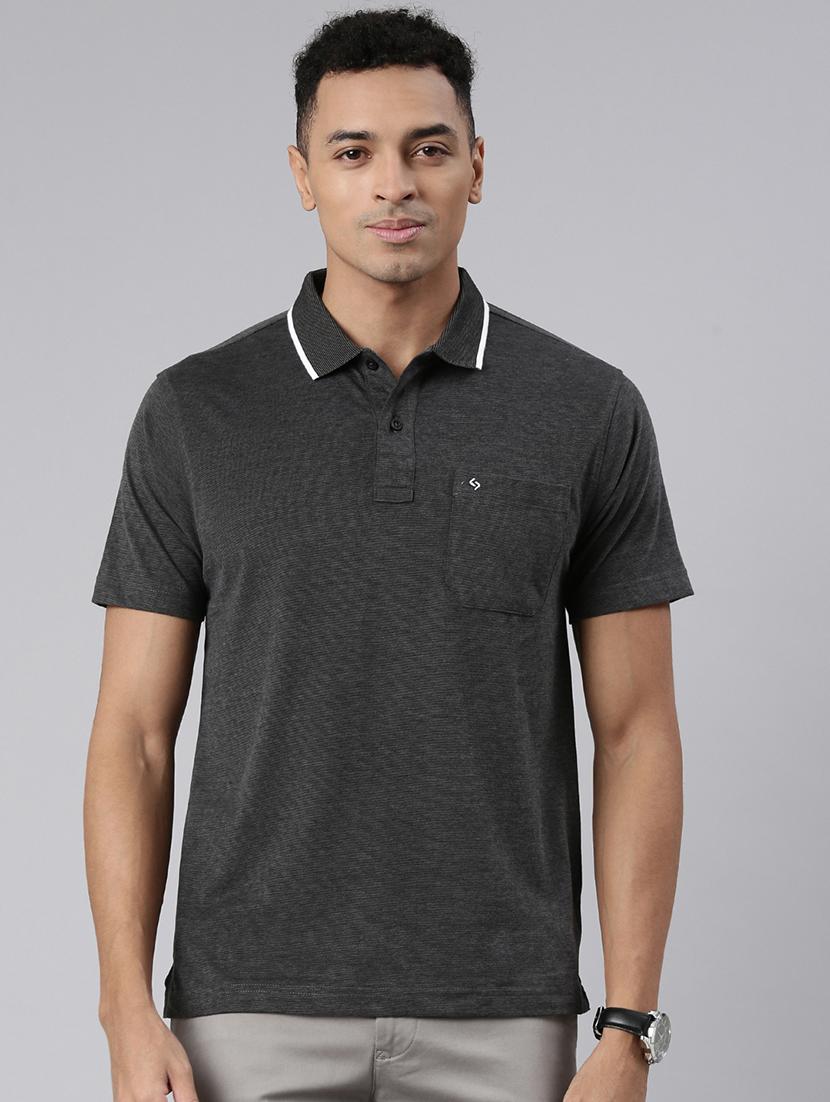 men polo neck plain t-shirt