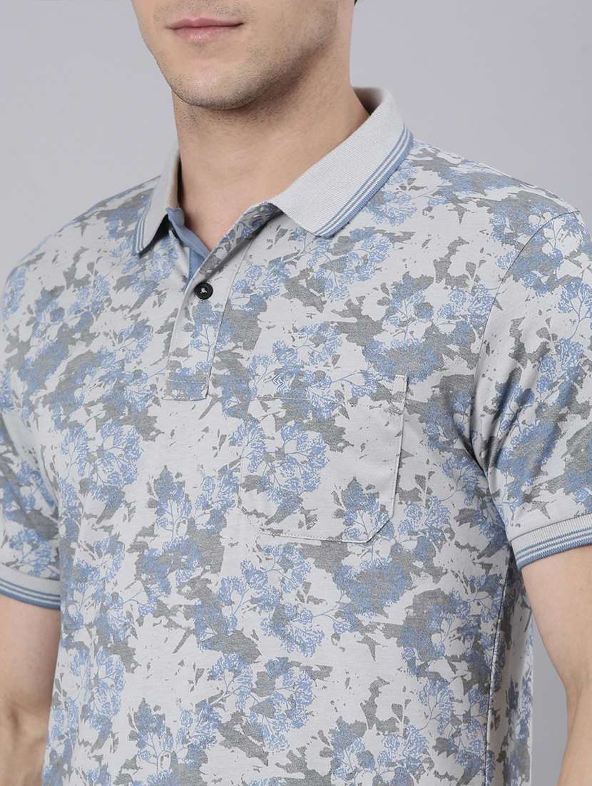 men all over print short sleeve polo t-shirt - 21544721 -  Standard Image - 4