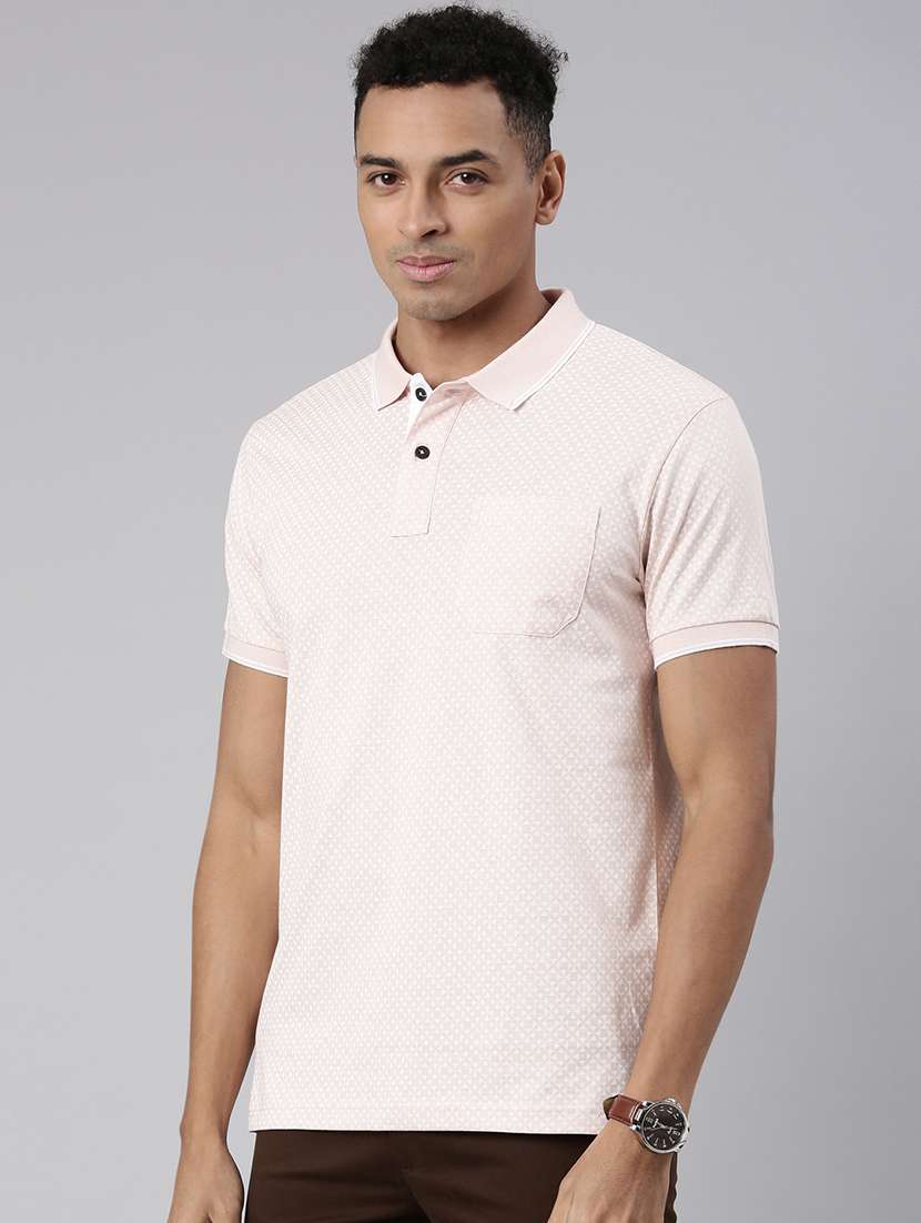 men all over print short sleeve polo t-shirt - 21544730 -  Standard Image - 1