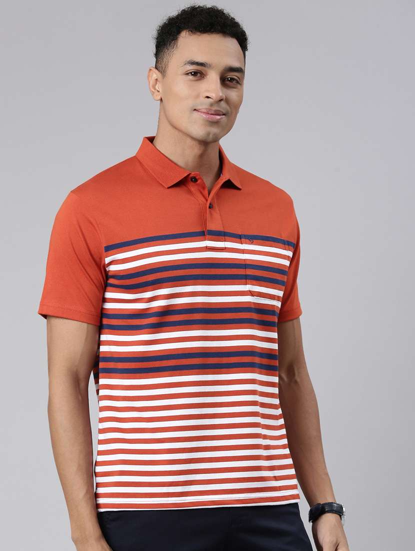 men striped short sleeve polo t-shirt - 21544742 -  Standard Image - 1