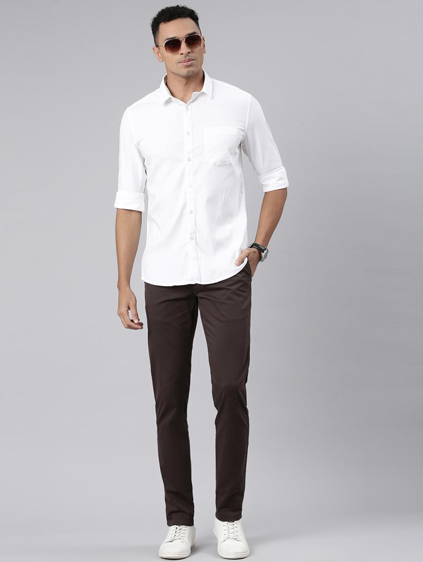 men solid long sleeve casual shirt - 21544753 - Standard Image - 4