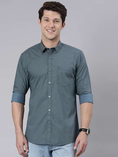 men printed long sleeve casual shirt - 21544772 - Standard Image - 0