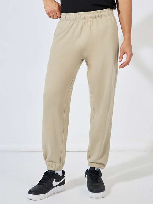 men solid relaxed fit jogger - 21544794 - Standard Image - 0