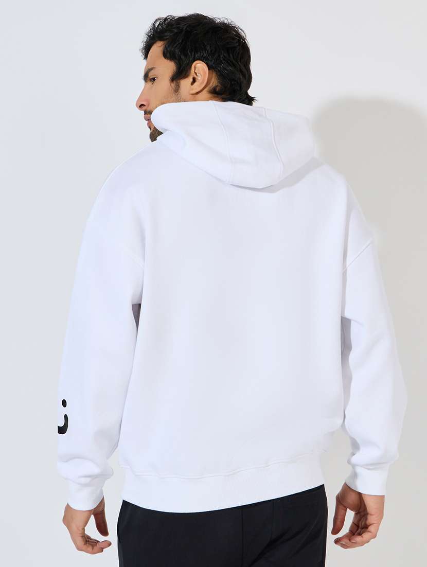 men hooded placement print sweatshirt - 21544824 - Standard Image - 1