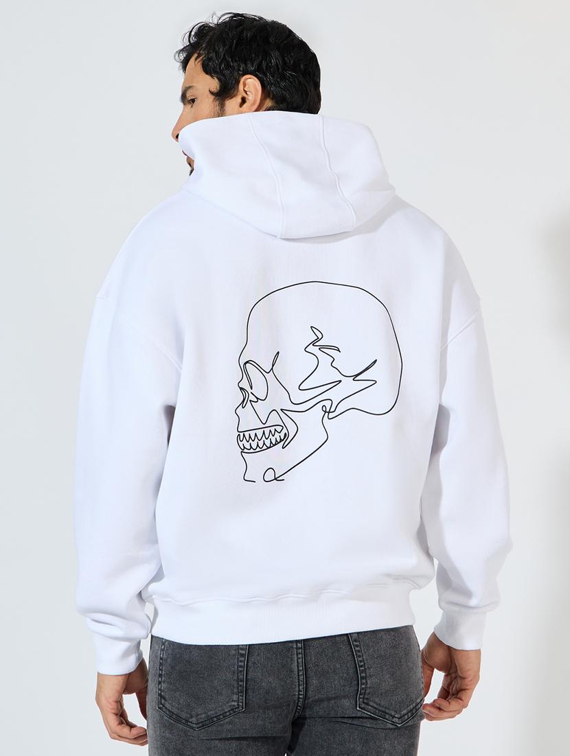 men hooded back print sweatshirt - 21544827 - Standard Image - 1