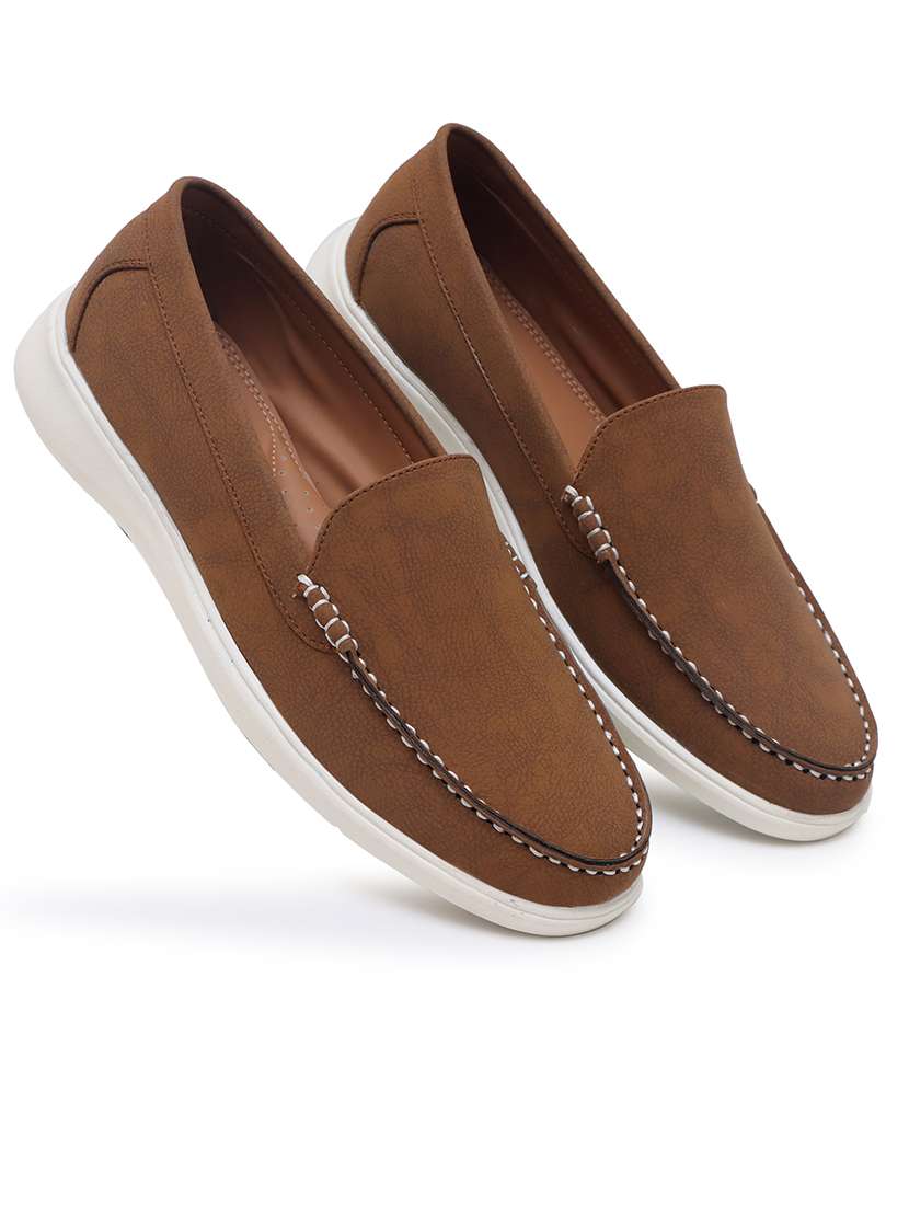 men beige slip on loafer - 21544927 -  Standard Image - 1