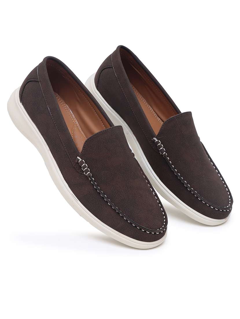 men brown slip on loafer - 21544929 -  Standard Image - 1