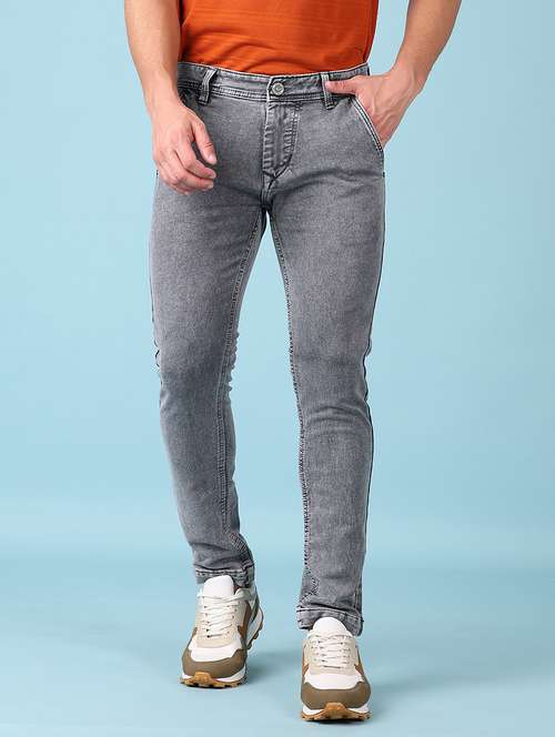 men mid rise plain jeans - 21544969 - Standard Image - 0