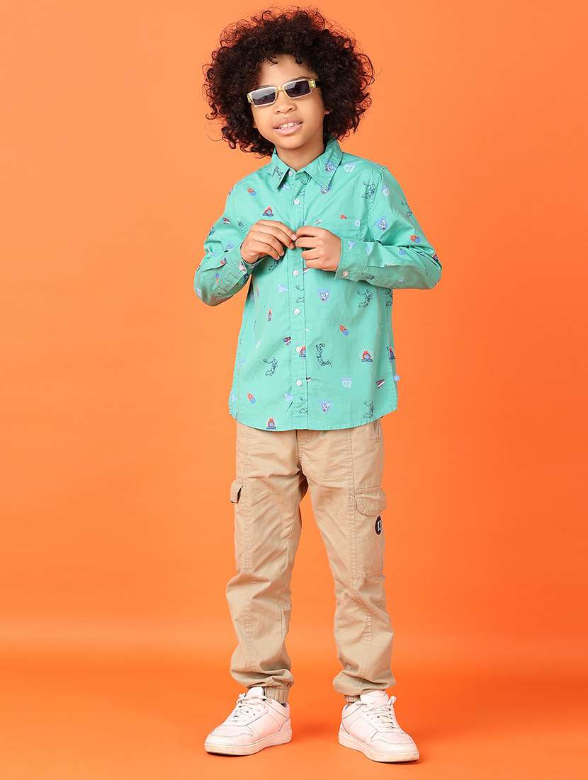 boys printed long sleeve shirts - 21544983 - Standard Image - 4