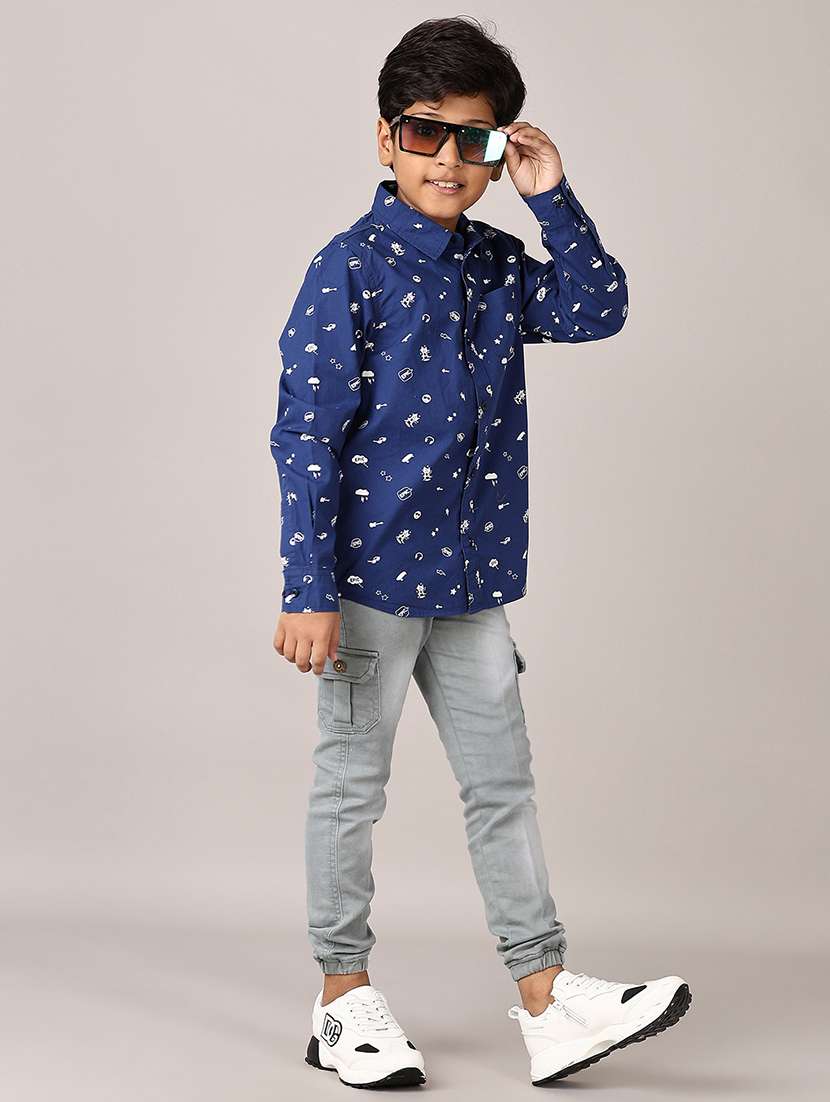 boys printed long sleeve shirts - 21544984 -  Standard Image - 4