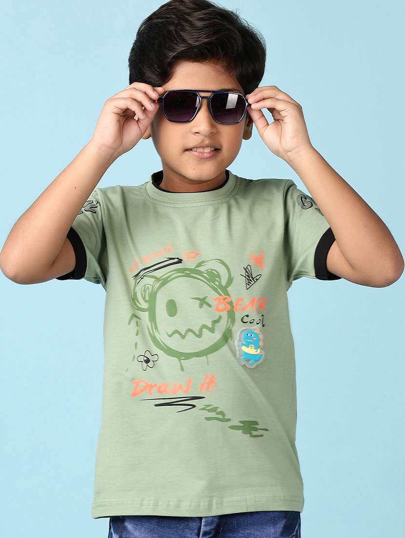 boys graphic round neck t-shirt - 21544988 -  Standard Image - 1