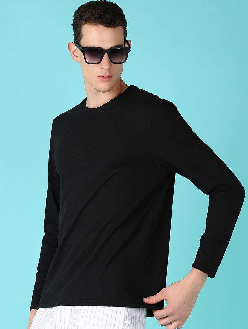 men solid long sleeve t-shirt - 21545039 -  Standard Image - 1