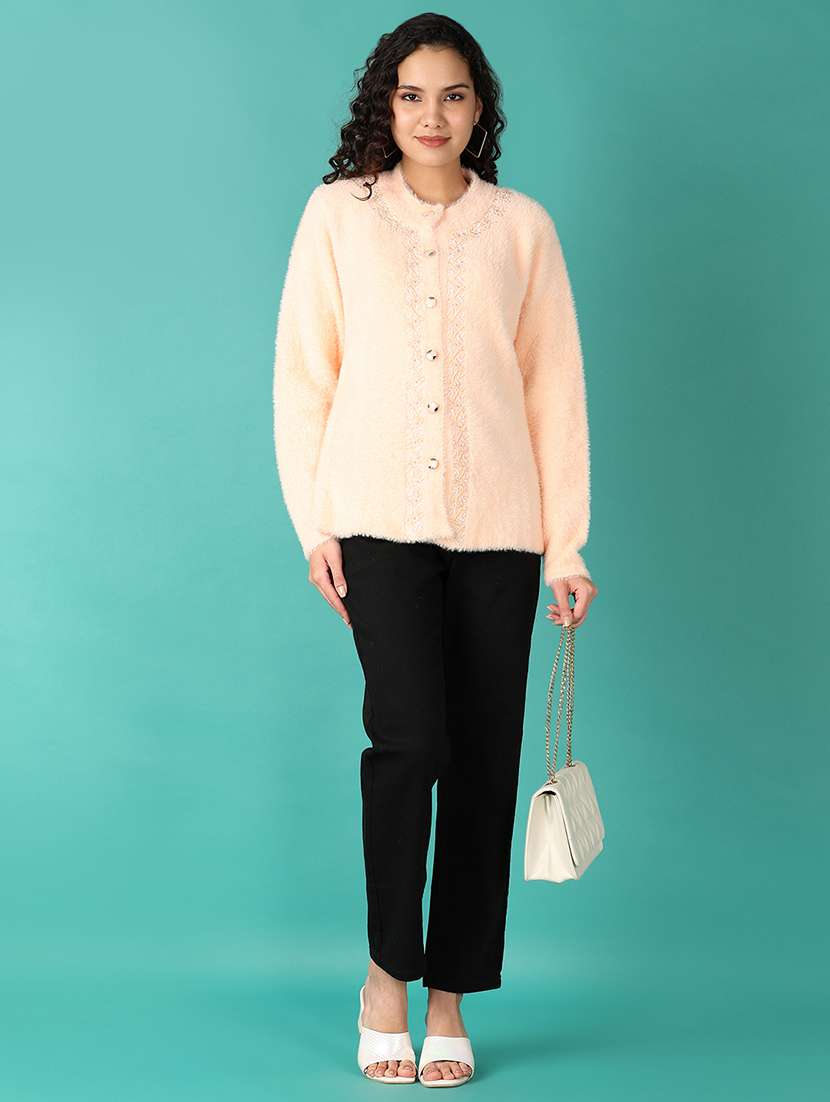 women self design long sleeve cardigan - 21545047 -  Standard Image - 4