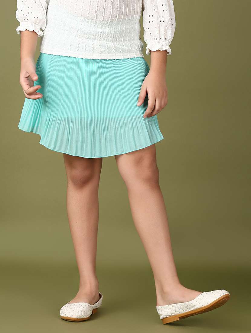 girls solid flared skirt - 21545056 -  Standard Image - 1