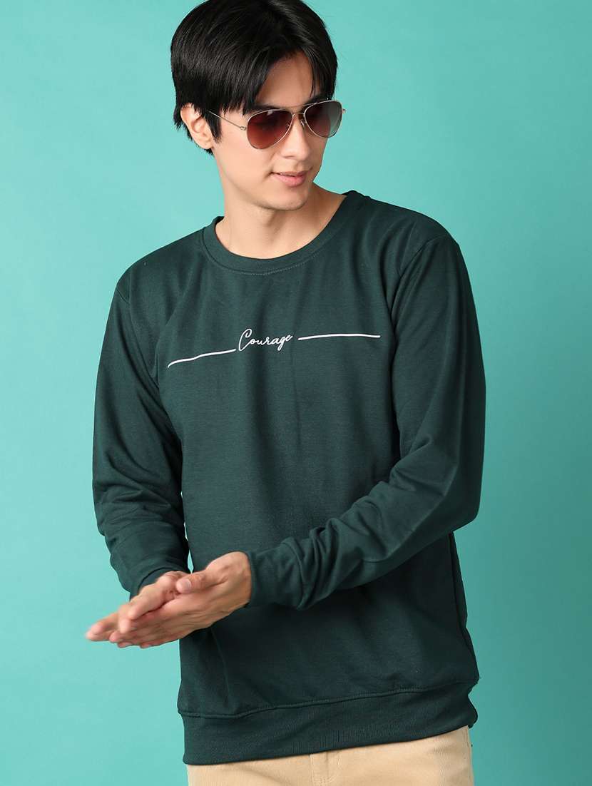 men chest print round neck regular fit sweatshirt - 21545091 -  Standard Image - 1