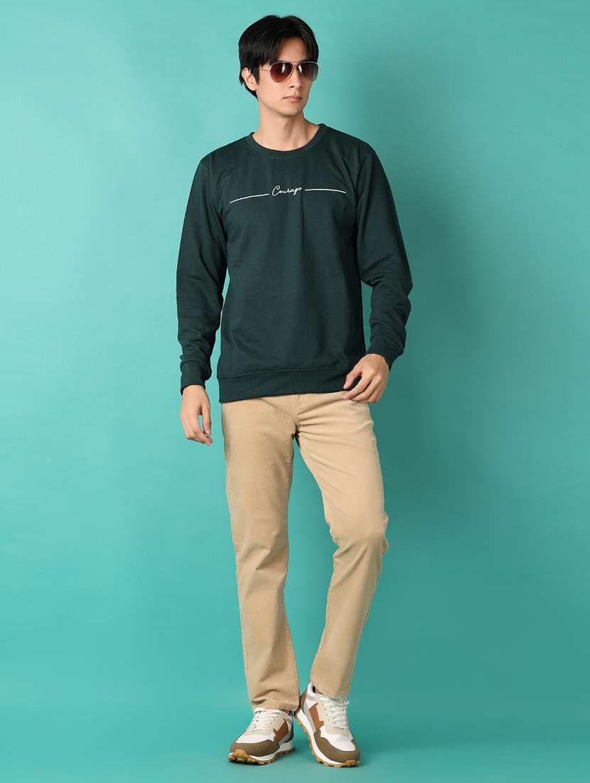 men chest print round neck regular fit sweatshirt - 21545091 -  Standard Image - 4