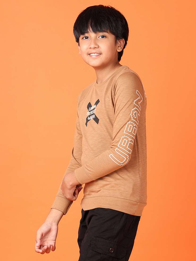 boys long sleeves front & back print t-shirt - 21545145 -  Standard Image - 1