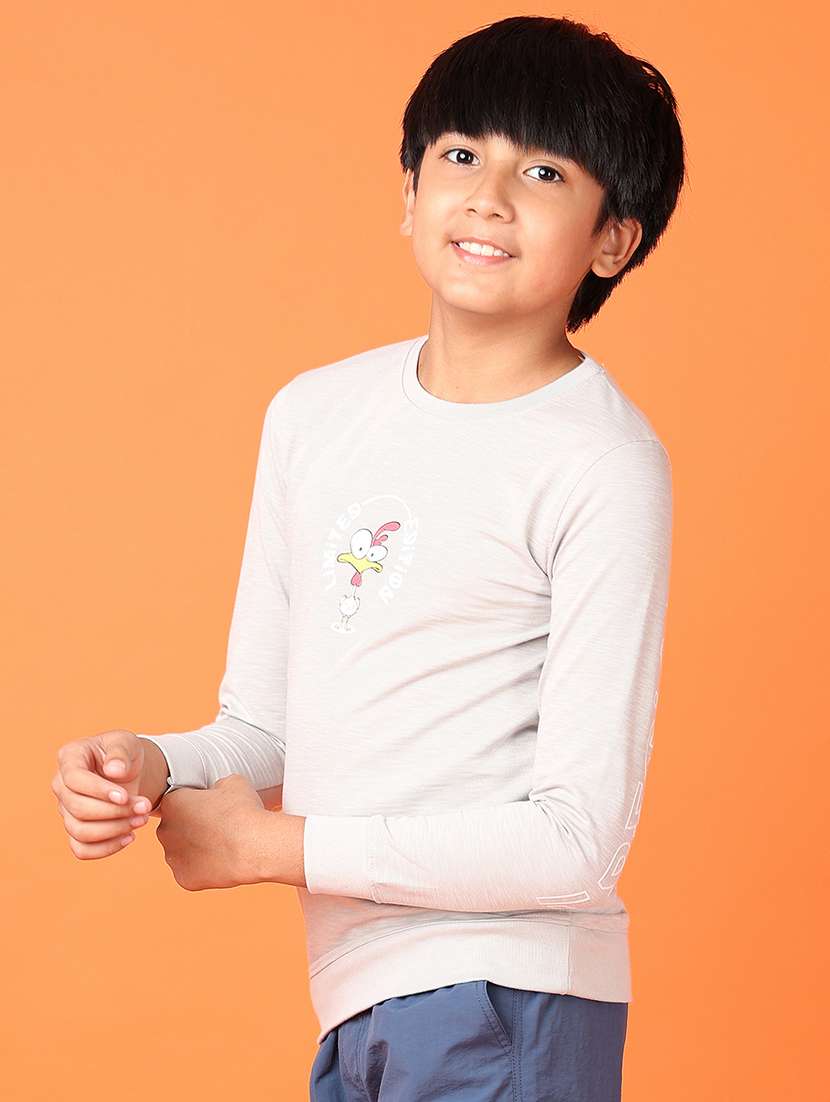 boys long sleeves front & back print t-shirt - 21545147 -  Standard Image - 1