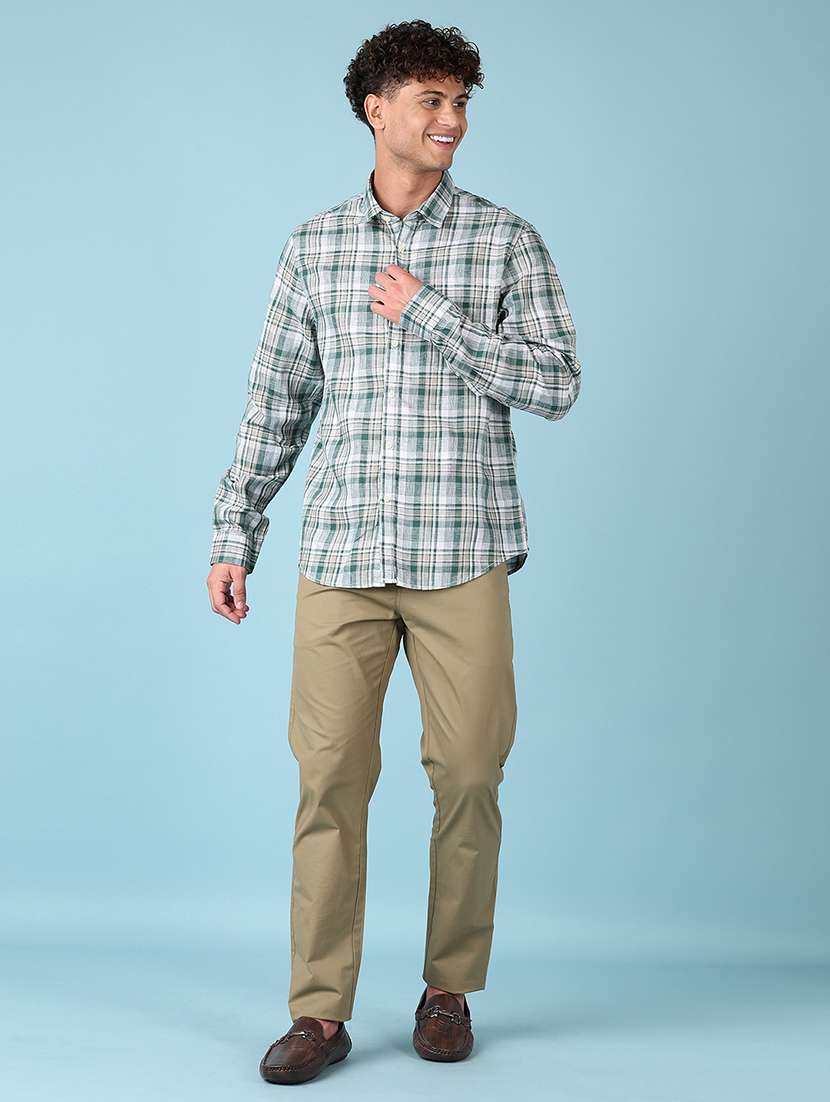 men checkered long sleeve casual shirt - 21545408 -  Standard Image - 4
