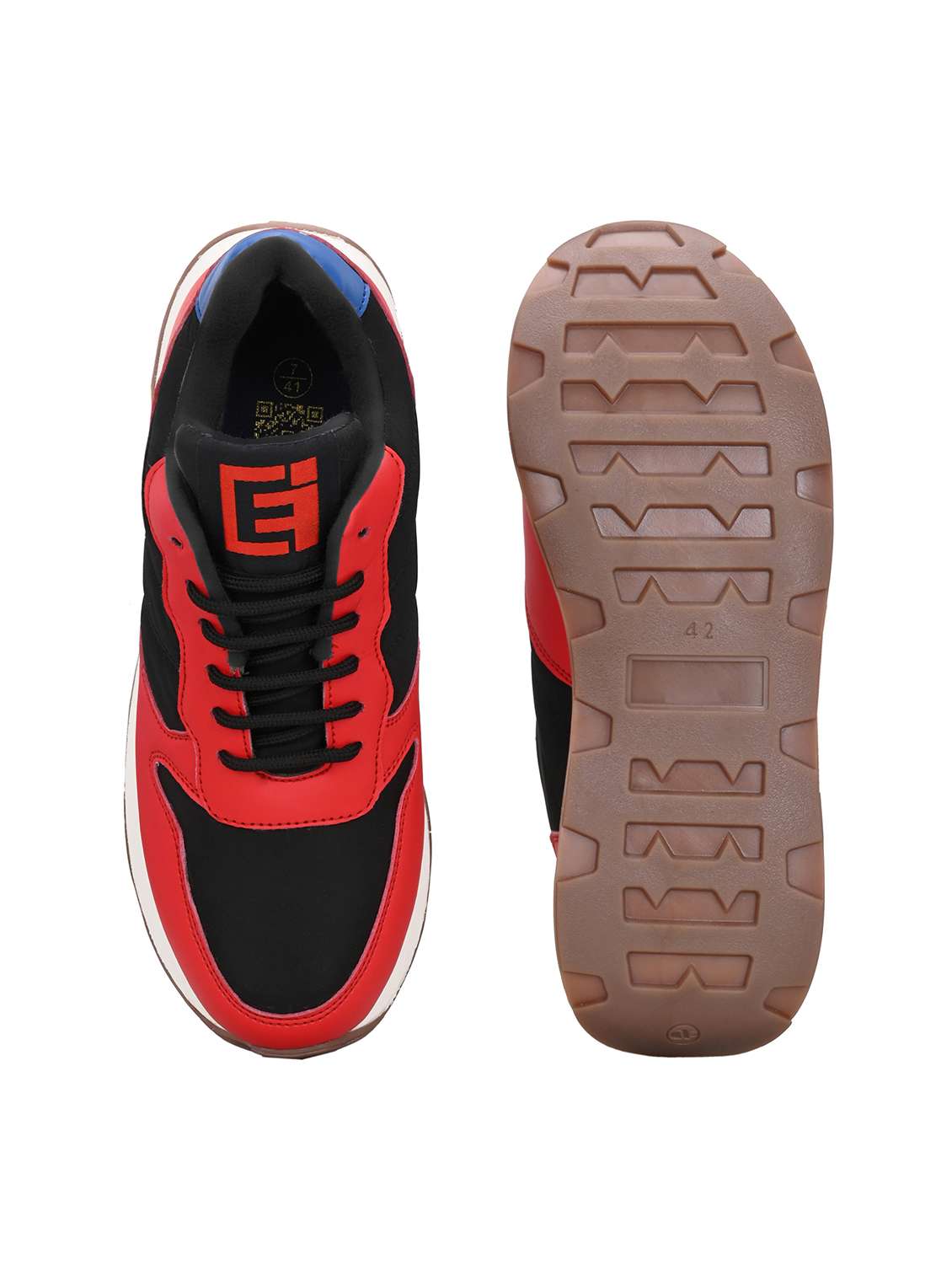 men red lace up sneaker - 21545424 - Standard Image - 4