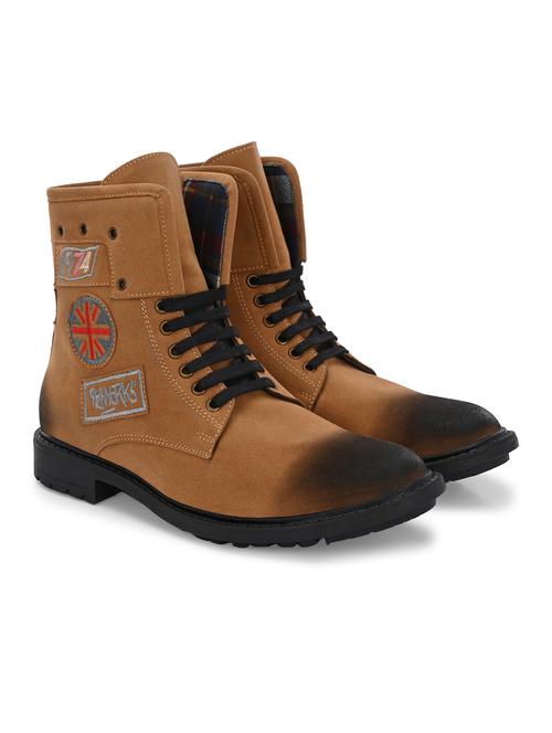 men tan lace up boot - 21545433 - Standard Image - 0