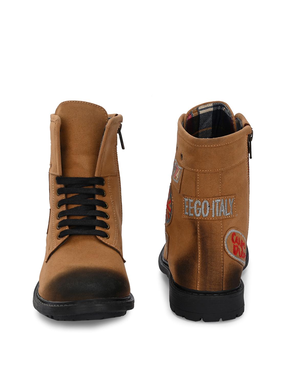 men tan lace up boot - 21545433 - Standard Image - 4