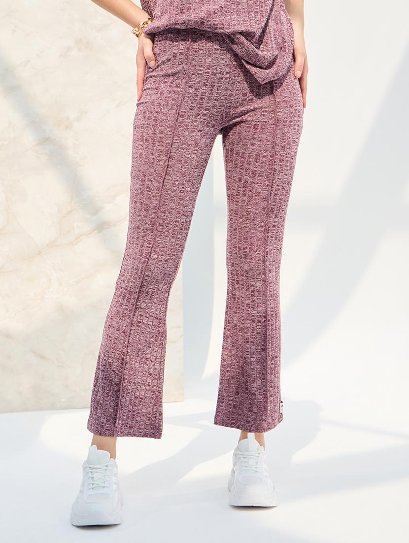 women pink solid top and trouser co-ord set - 21546975 - Standard Image - 6