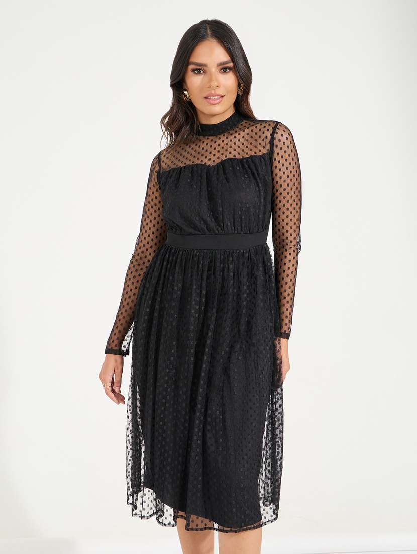 women black self-designed a-line dress - 21546981 -  Standard Image - 4