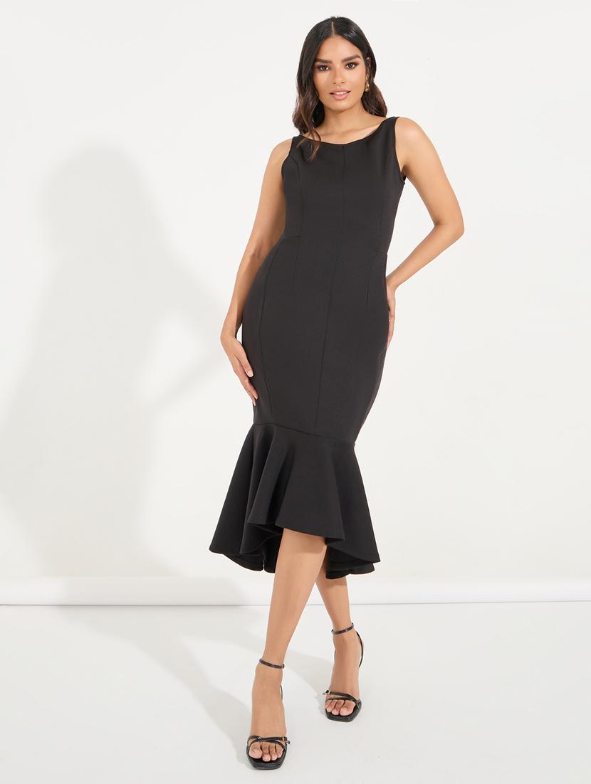 women black solid dress - 21546983 - Standard Image - 1
